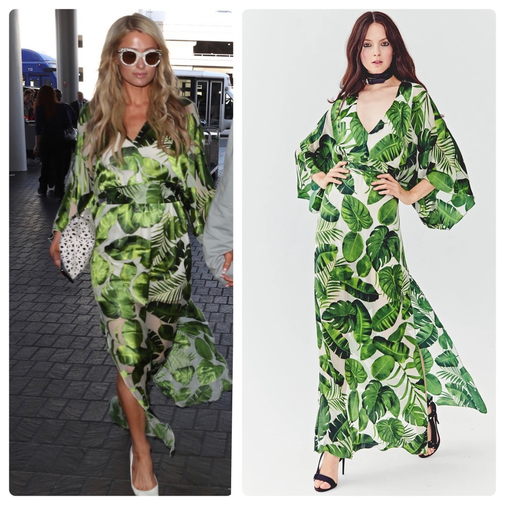 ALICE + OLIVIA Carlton Palm Leaf Maci Dress